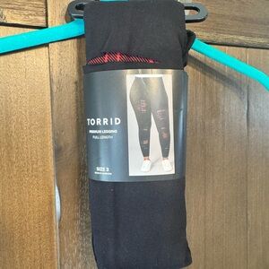 Torrid Black and Red Plaid Cutouts Full Length Leggings